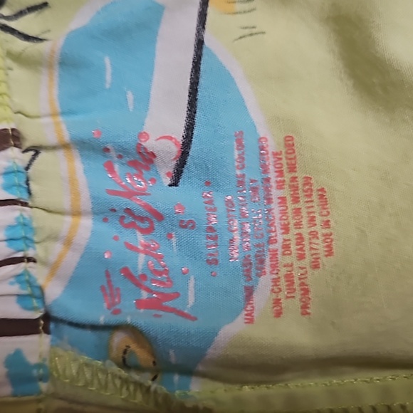 Nick & Nora Poolside Flamingos Ruffle TOP/Capri Pants Pajama Sleep Lounge SET -S - Picture 7 of 8